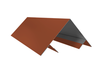 Планка угла внешнего составная верхняя 0,5 Satin с пленкой RAL 8004 терракота (2м)
