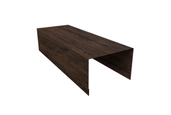 Крышка для забора из сайдинга Квадро Брус, Вертикаль Grand Line 0,45 Print-Double Elite Antique Wood (2,54м)