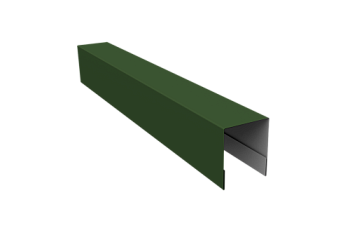 Планка боковая для забора из сайдинга ЭкоБрус Grand Line 0,5 Satin Matt TX RAL 6020 хромовая зелень (2,5м)