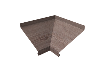 Угол отлива внутренний 200 Grand Line 0,45 Print Elite с пленкой White Wood TwinColor