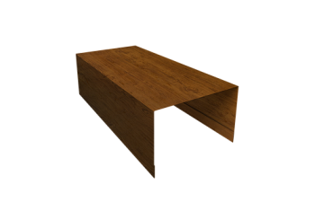 Крышка для забора из сайдинга Блок-хаус new Grand Line 0,45 Print-double Elite Golden Wood (2,5м)