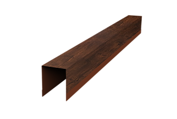 Планка опорная составная внутренняя для забора жалюзи Palermo Grand Line 0,45 Print Premium Cherry Wood Dark FTC (2,5м)