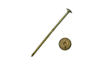 Саморез конструкционный тарельчатый Daxmer 6,0х100 (100шт) Torx желтый цинк