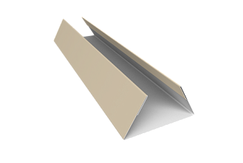 Планка стыковочная составная нижняя 0,5 Satin с пленкой RAL 1015 светлая слоновая кость (2м)