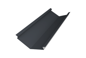 Планка ендовы нижней для композитной черепицы 140х140 Grand Line 0,5 Satin Matt RAL 7024 мокрый асфальт (3м)