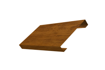 Ламель лицевая 125 забора жалюзи Texas Grand Line 0,45 Print-Double Elite Golden Wood