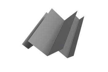 Угол внутренний сложный Кликфальц Pro Grand Line 0,5 Satin с пленкой RAL 9006 бело-алюминиевый (3м)