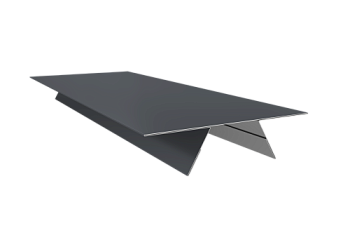 Планка стыковочная составная верхняя 0,5 PurPro с пленкой RAL 7024 мокрый асфальт (3м)