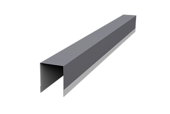 Планка опорная составная внутренняя для забора жалюзи Palermo Grand Line 0,5 Satin RAL 7004 сигнальный серый (2,5м)