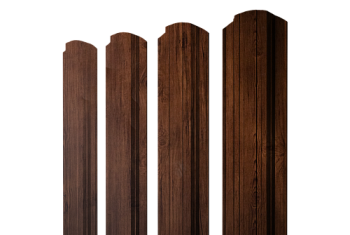 Штакетник Прямоугольный фигурный Grand Line 0,4 Print Premium Cherry Wood Fresh TwinColor