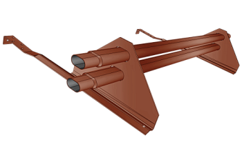 Снегозадержатель трубчатый для керамической/натуральной черепицы RAL 8004 1м (профиль до 50мм)