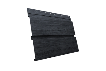 Софит металлический Квадро Брус Grand Line без перфорации 0,45 Print Premium с пленкой Grey Wood TwinColor
