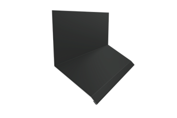 Планка примыкание верхнее к стене фальц 150х130х20 Grand Line 0,45 PE-Double с пленкой RAL 7016 антрацитово-серый (2м)