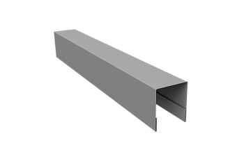 Планка боковая для забора из сайдинга Квадро Брус, Вертикаль Grand Line 0,45 PE RAL 9006 бело-алюминиевый (2м)