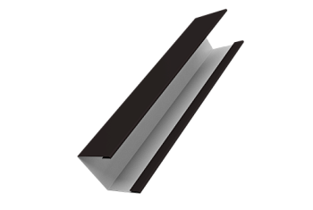 Крышка для забора жалюзи Milan Slim Grand Line 0,45 Drap TR RAL 9005 черный (2,5м)