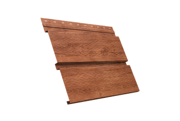Софит металлический Квадро Брус Grand Line с перфорацией 0,45 Print Premium с пленкой Rowan Wood Intense FTC