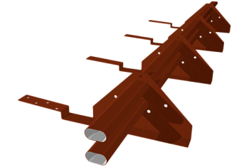 Снегозадержатель трубчатый для композитной черепицы Roman RAL 3009 (3м)