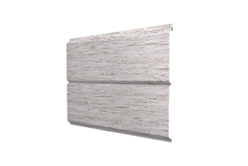 Софит металлический ЭкоБрус new Grand Line без перфорации 0,45 Print Elite Snow Wood TwinColor