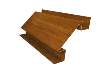 Планка угла внутреннего сложного Блок-Хаус new Grand Line 0,45 Print Elite Golden Wood TwinColor (3м)