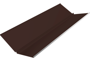 Планка ендовы нижней с компенсатором Grand Line 0,5 PE lite с пленкой RAL 8017 шоколад (2м)