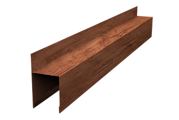 Планка опорная составная внешняя для забора жалюзи Palermo Grand Line 0,45 Print Premium Rowan Wood Intense FTC (3м)