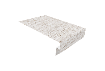 Планка околооконная сложная 300х50х18 (j-фаска) Grand Line 0,45 Print Elite Snow Wood TwinColor (3м)