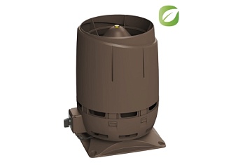 Вентилятор крышный Vilpe Flow Есo110S с основанием 300х300 коричный