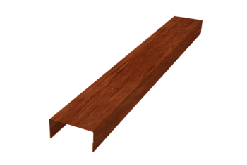 Крышка забора для горизонтального монтажа штакетника Grand Line 0,45 Print Elite Rowan TwinColor (2,5м)