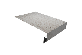 Планка околооконная сложная 250х50х18 (j-фаска) Grand Line 0,45 Print Elite Snow Wood TwinColor (2м)