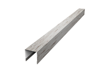 Планка вертикальная лицевая для забора жалюзи Palermo Grand Line 0,45 Print Elite Snow Wood TwinColor (3м)