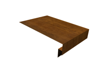 Планка околооконная сложная 250х50х18 (j-фаска) Grand Line 0,45 Print Elite Golden Wood TwinColor (3м)
