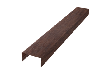 Крышка забора для горизонтального монтажа штакетника Grand Line 0,45 Print Premium Cherry Wood Dark FTC (3м)