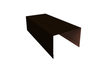 Крышка для забора из сайдинга ЭкоБрус Grand Line 0,45 Print Elite Choco Wood TwinColor (3м)