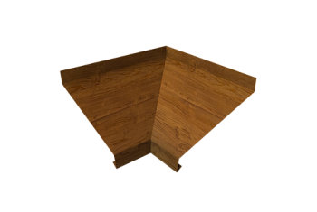 Угол отлива внутренний 250 Grand Line 0,45 Print Elite с пленкой Golden Wood TwinColor