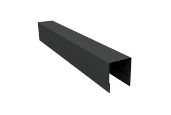 Планка боковая для забора из сайдинга Квадро Брус, Вертикаль Grand Line 0,45 PE-Double RAL 7016 антрацитово-серый (2,5м)
