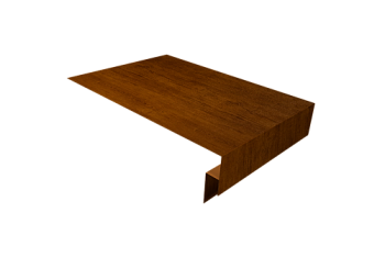 Планка околооконная сложная 250х50х12 (j-фаска) Grand Line 0,4 Print Premium Golden Wood Intense FTC (3м)