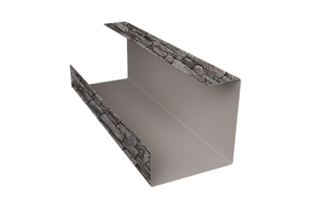 Планка угла внутреннего составная нижняя 0,45 Print Elite Fine Stone TwinColor (3м)