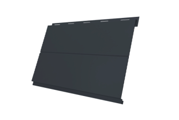 Софит металлический Вертикаль 0,2 line Grand Line 0,5 Velur X с пленкой RAL 7024 мокрый асфальт