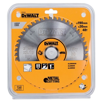 Диск пильный DeWalt Extreme по алюминию 190х30 48TCG