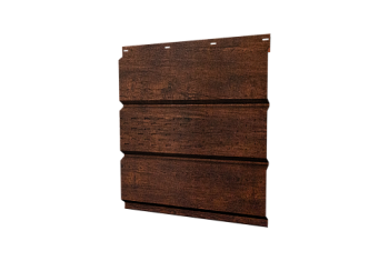 Софит металлический Классик Grand Line центральная перфорация 0,45 Print Premium с пленкой Cherry Wood Dark FTC