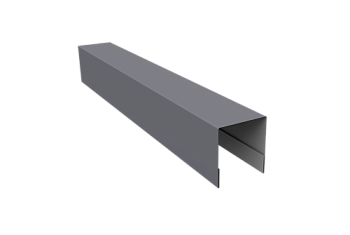 Планка боковая для забора из сайдинга Блок-хаус new Grand Line 0,45 Drap RAL 7004 сигнальный серый (2,06м)