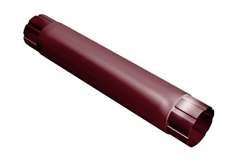 Труба круглая соединительная GL PU 90 мм 1 м RAL 3005 красное вино