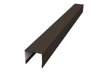 Стойка боковая крепежная для забора жалюзи Palermo Grand Line 0,5 Satin Matt TX RR 32 темно-коричневый (1,8м)
