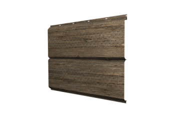 Софит металлический ЭкоБрус new Grand Line c перфорацией 0,45 Print Elite Nordic Wood TwinColor