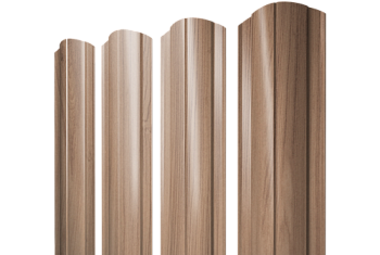 Штакетник Круглый фигурный Grand Line 0,45 Print Elite Honey Wood TwinColor
