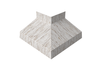 Угол отлива внешний 50 Grand Line 0,45 Print Elite с пленкой Snow Wood TwinColor