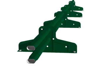 Снегозадержатель Стандарт Т4 d 40х20 RAL 6005 (3м)
