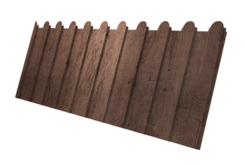 Профнастил С8A v02 фигурный Grand Line 0,45 Print Premium с пленкой Almond Wood Fresh