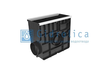 Пескоуловитель Gidrolica Standart Plus ПУ-20.24,6.46 - пластиковый универсальный для лотков пластиковых DN150 и DN200 (усиленный) (8284)