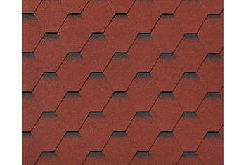 Черепица гибкая RoofShield Премиум Стандарт красный с оттенением